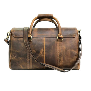 Camelide Hunter Brown Leather Weekender Bag